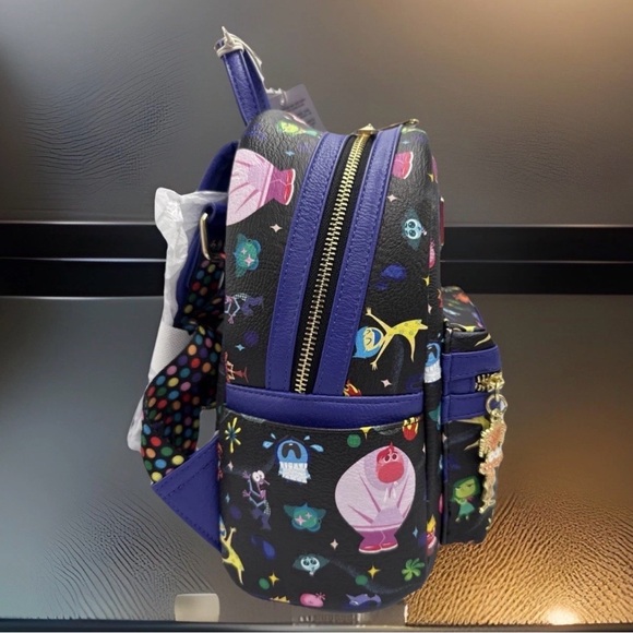 NEW Disney Parks 2025 Pixar INSIDE OUT 2 AOP Emotions Loungefly Backpack Anxiety - Picture 4 of 6